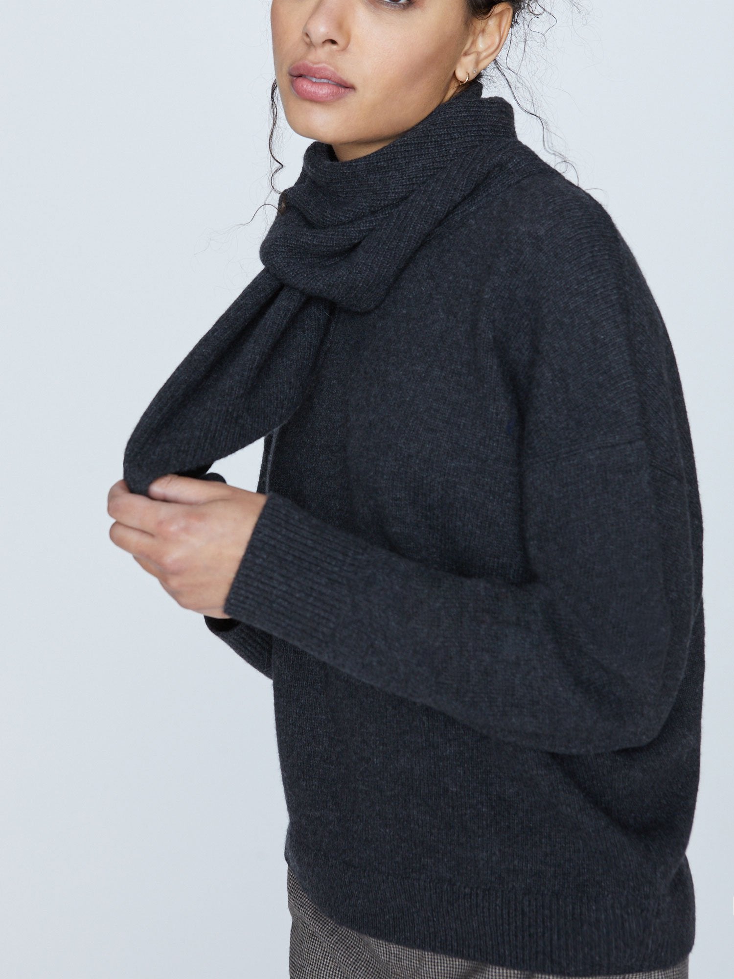 The Rhea Pullover with Scarf Neck