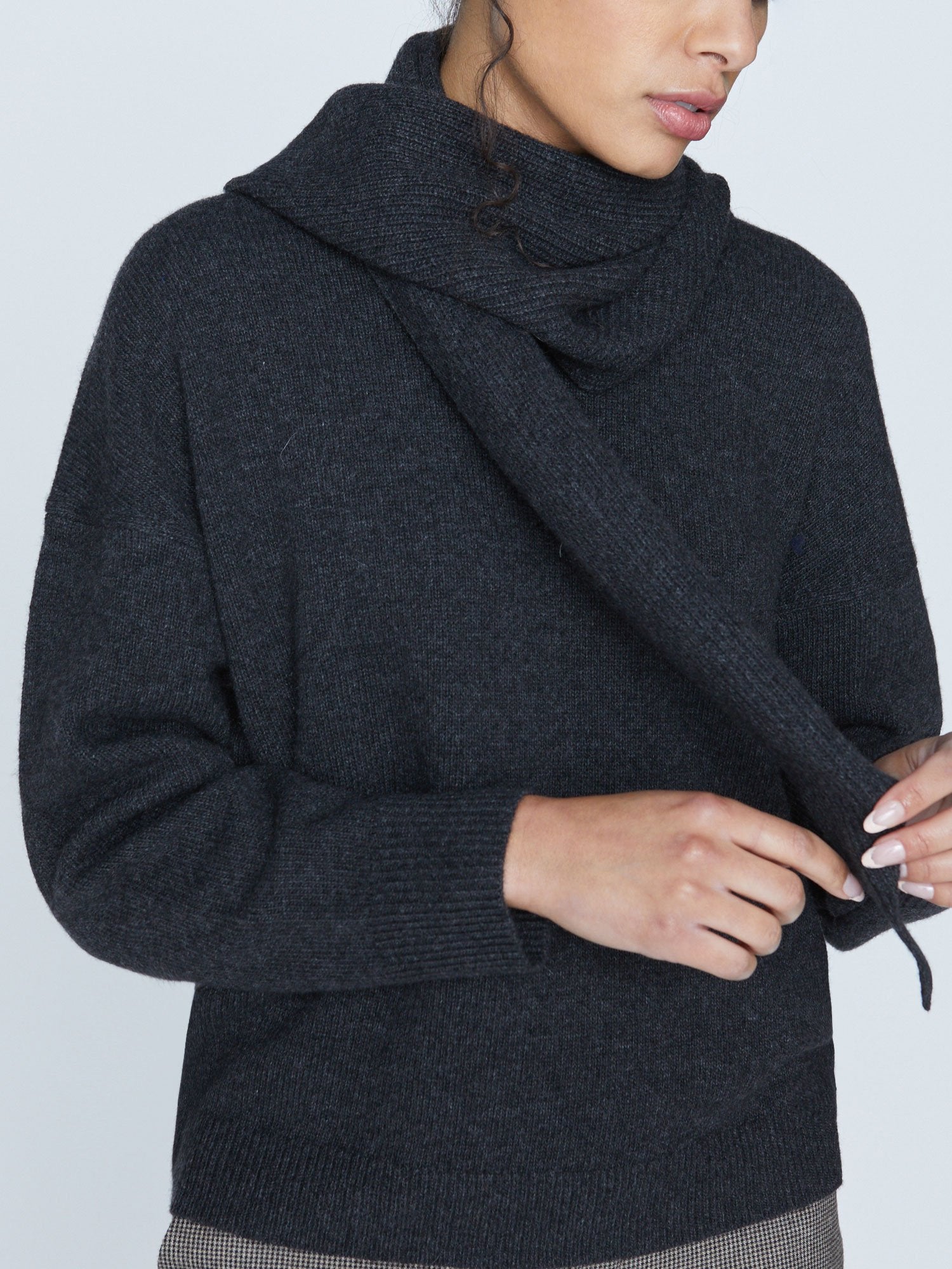 The Rhea Pullover with Scarf Neck