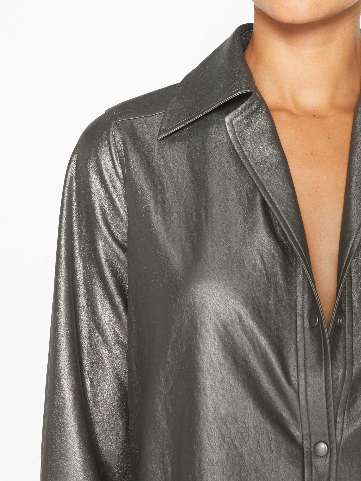 The Vegan Leather Layra Shirt