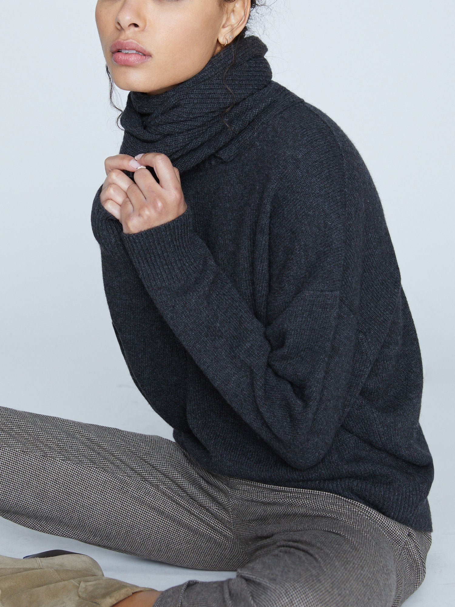The Rhea Pullover with Scarf Neck