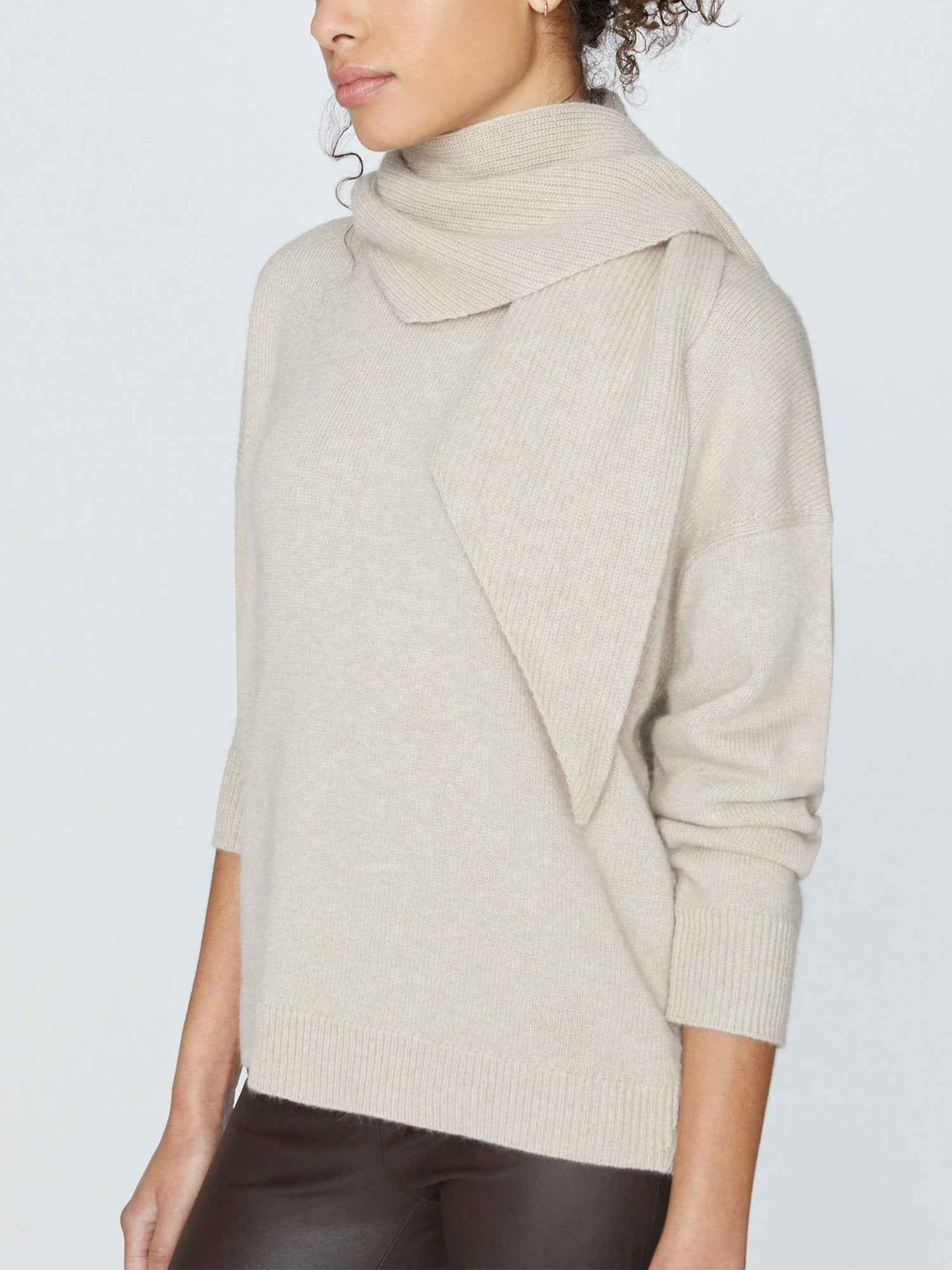 The Rhea Pullover with Scarf Neck