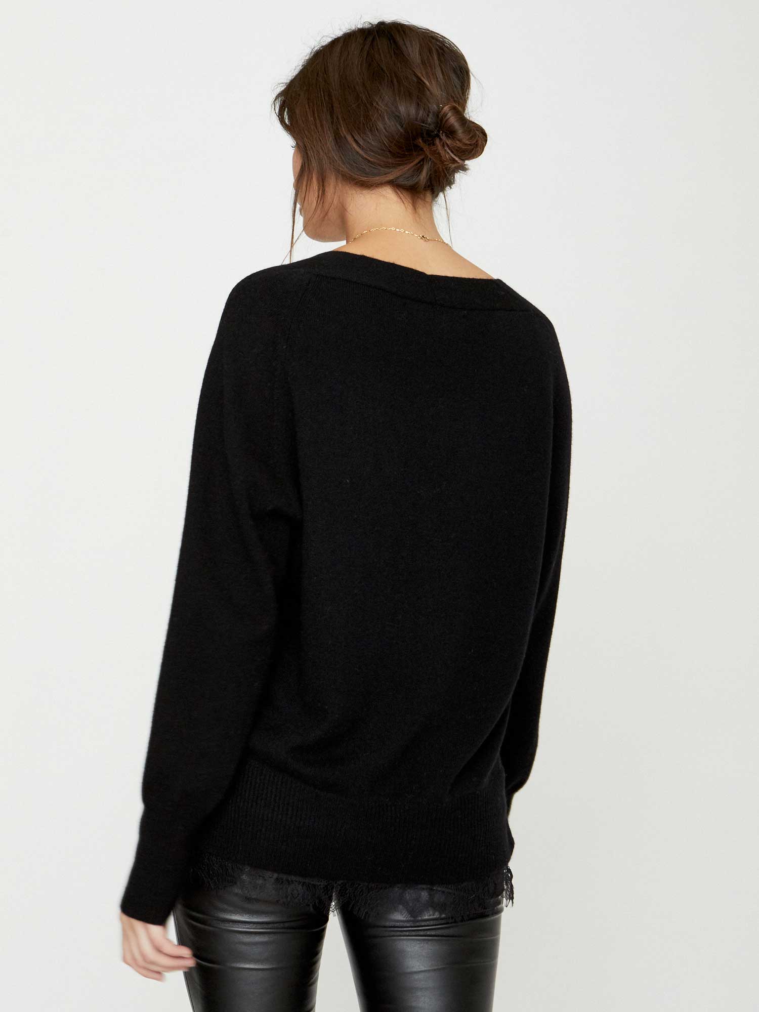 The Lace Vee Looker Pullover